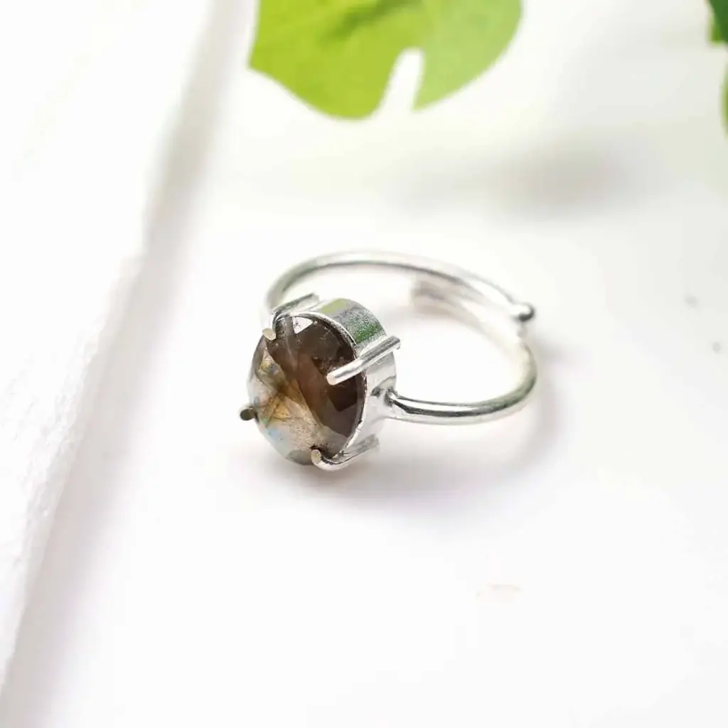 Natural Labrodorite Adjustable Ring