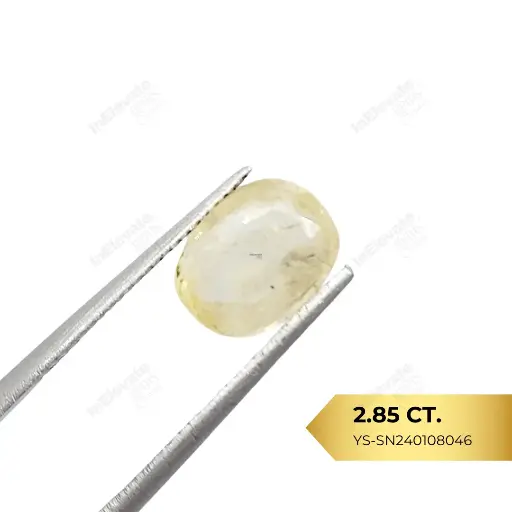 [YS-BKN0108046] Natural Yellow Sapphire - Sri Lanka Cylon (2.85ct)