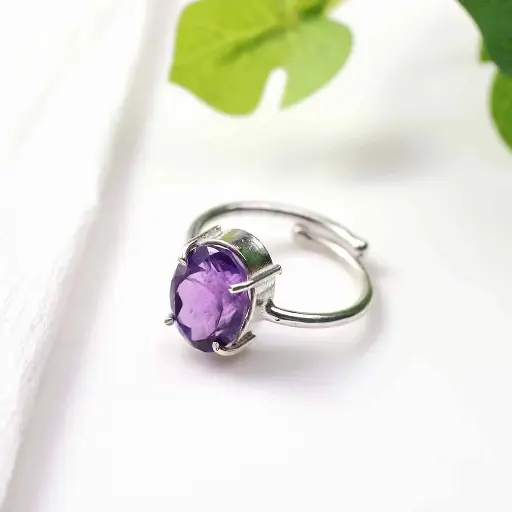 [IG-AR01] Natural Amethyst Adjustable Ring